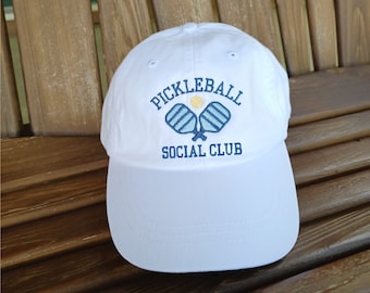 Pickleball Social Club Hat, Hat for Pickleballers, Pickleball Apparel, Pickleball Gift, Gift For Pickleball Enthusiast, Pickleball Team Hat