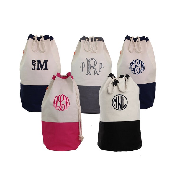 Monogrammed  Laundry Bag, Monogram Laundry Tote, Graduation Gift, Laundry Bag for College Dorm Room