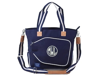 Personalized Embroidered Pickleball Bag: Monogrammed Canvas Paddle Bag