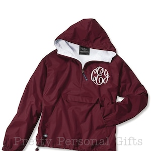 Monogrammed Windbreaker Pullover Jacket