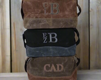 Neceser de lona encerada, bolsa de aseo de viaje personalizada, regalo para padrinos de boda, regalo para la fiesta de bodas