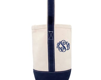 canvas wine tote bag