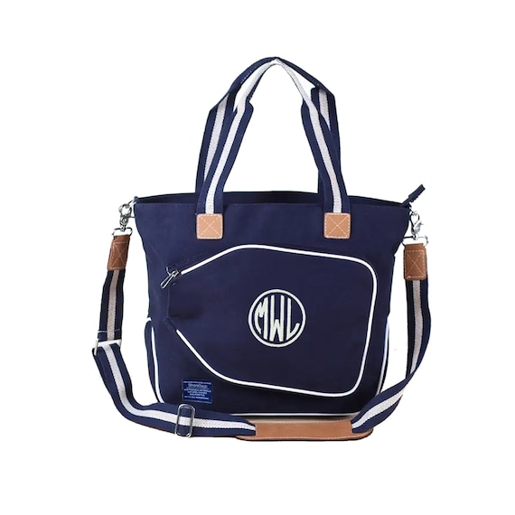 Personalized Embroidered Pickleball Bag: Monogrammed Canvas Paddle Bag