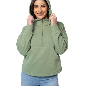 Monogrammed Half-Zip Funnel Neck Sweatshirt: Embroidered Ladies Pullover Hoodie image 13