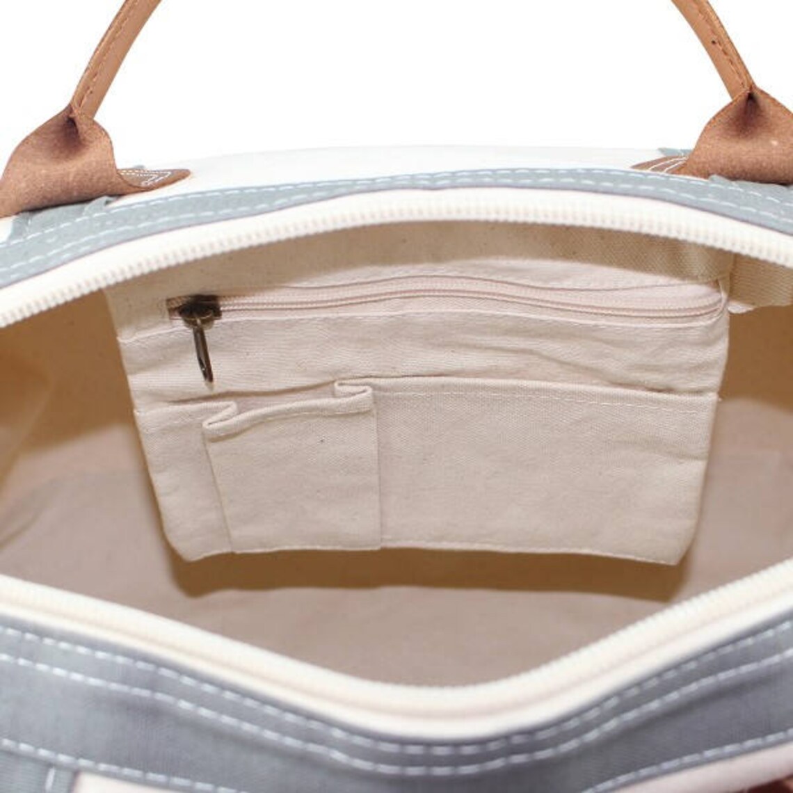 Gray Weekender Bag Gray Canvas Tote bag with monogram Etsy