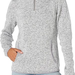 Embroidered Horse Quarter Zip Pullover: Ladies Equestrian Sweater Apparel image 13