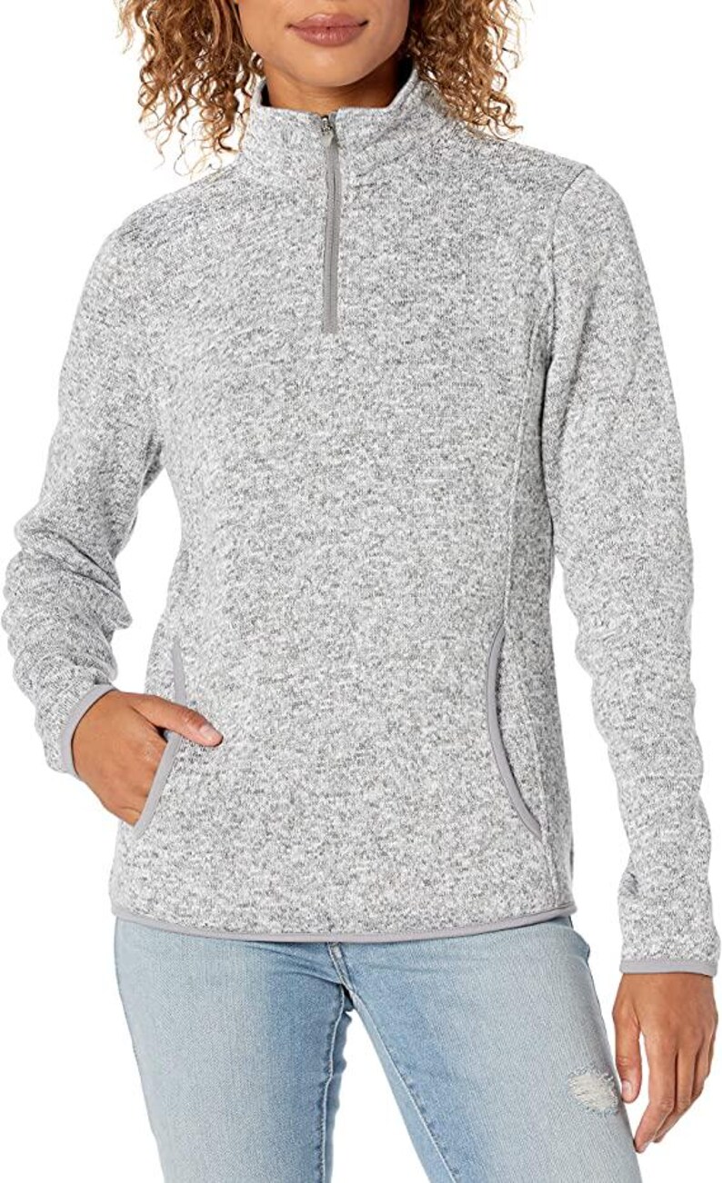 Embroidered Horse Quarter Zip Pullover: Ladies Equestrian Sweater Apparel image 13