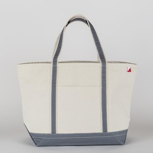 Personalized Embroidered Canvas Tote Bag: Zipper Top Bridal Party Gift Gray