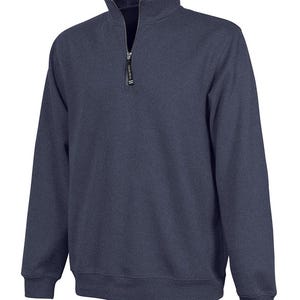 Personalized Horse Quarter Zip Adult Size Sweatshirt: Embroidered Equestrian Apparel Gift Navy Heather
