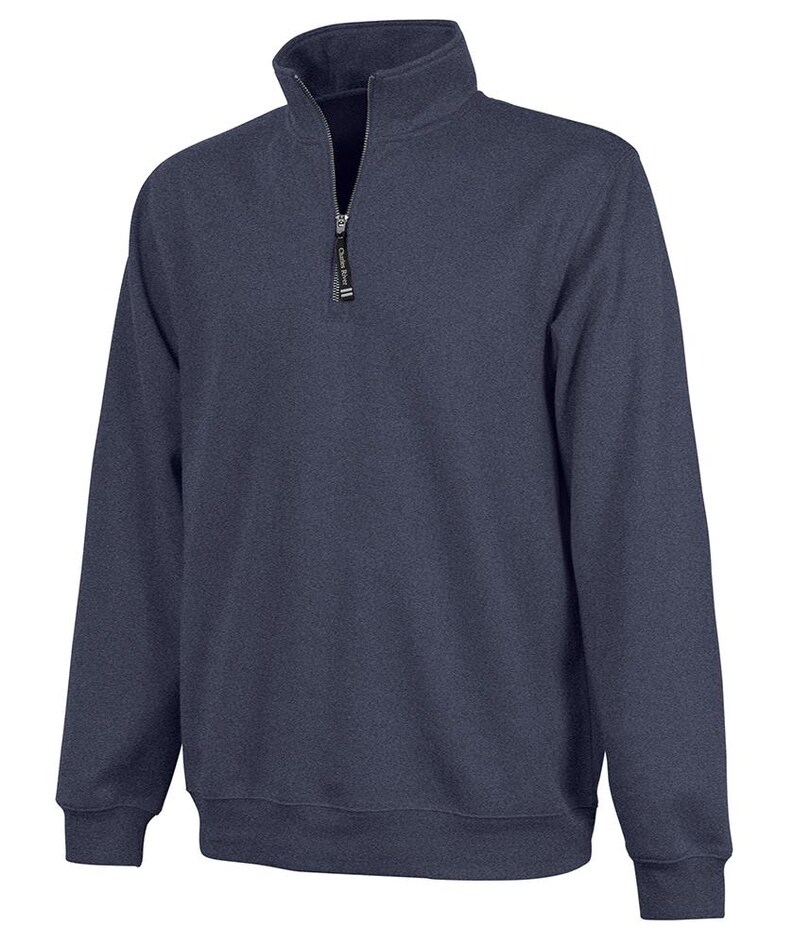 Personalized Horse Quarter Zip Adult Size Sweatshirt: Embroidered Equestrian Apparel Gift Navy Heather