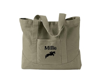 関税なし 送料無料 SMALL ROCKING HORSE TOTE BAG Horse Lover Tote Bag - 26