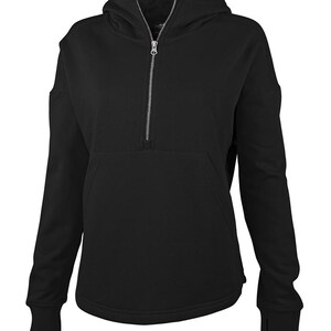 Monogrammed Half-Zip Funnel Neck Sweatshirt: Embroidered Ladies Pullover Hoodie image 20
