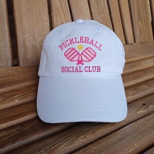 Embroidered Pickleball Hat: Personalized Cotton Twill Dad Cap Pickleball Social Club image 4