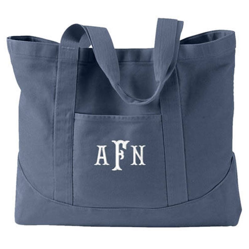 Tote Bag Monogram Canvas Tote Bag in 7 colors
