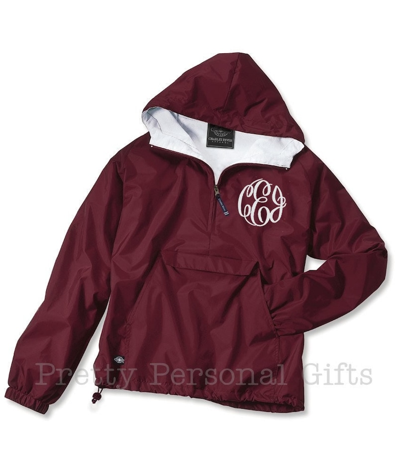 Monogrammed Windbreaker Pullover Jacket