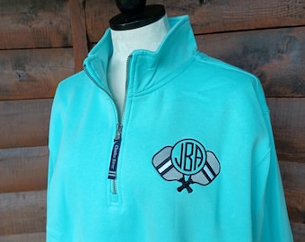Personalized Pickleball Quarter Zip Sweatshirt: Charles River Pullover