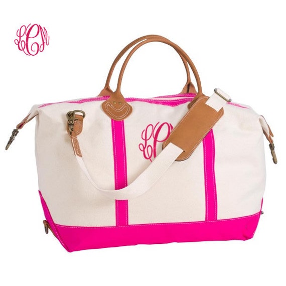 pink weekender duffle