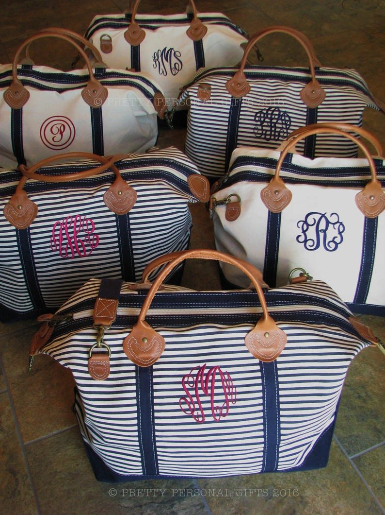 Monogrammed Weekender Travel Bags