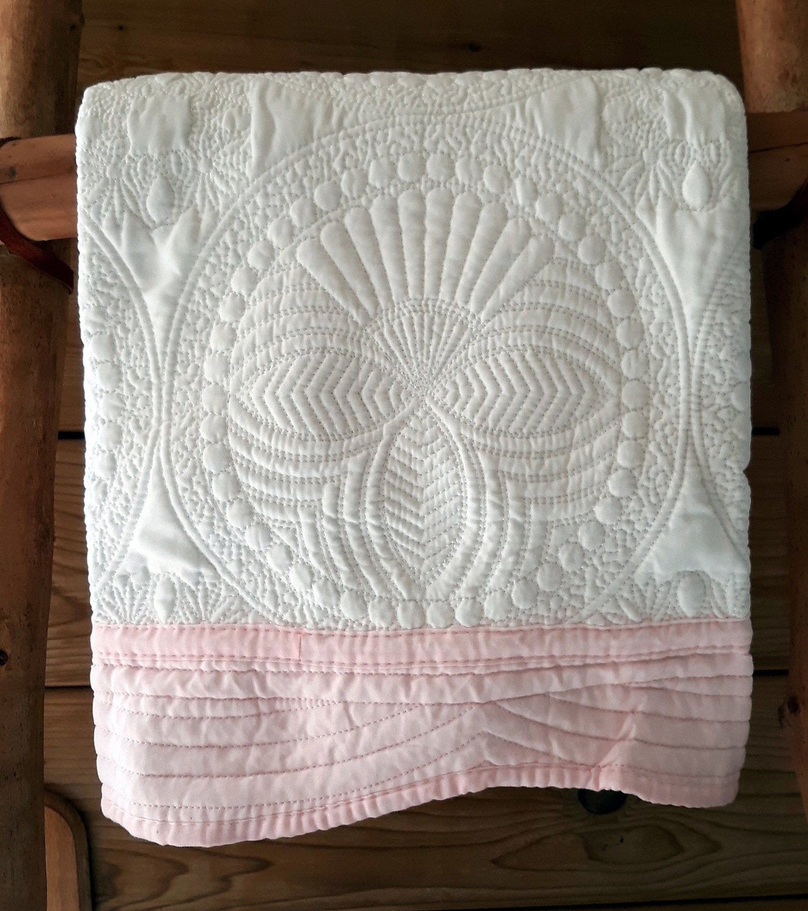 Heirloom Baby Quilt with Monogram Monogrammed Baby Blanket Etsy