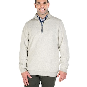 Personalized Horse Quarter Zip Adult Size Sweatshirt: Embroidered Equestrian Apparel Gift Oatmeal Heather