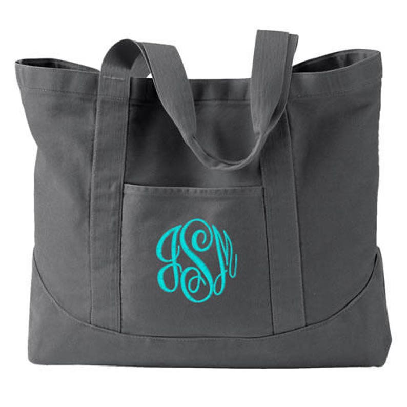 Tote Bag Monogram Canvas Tote Bag in 7 colors