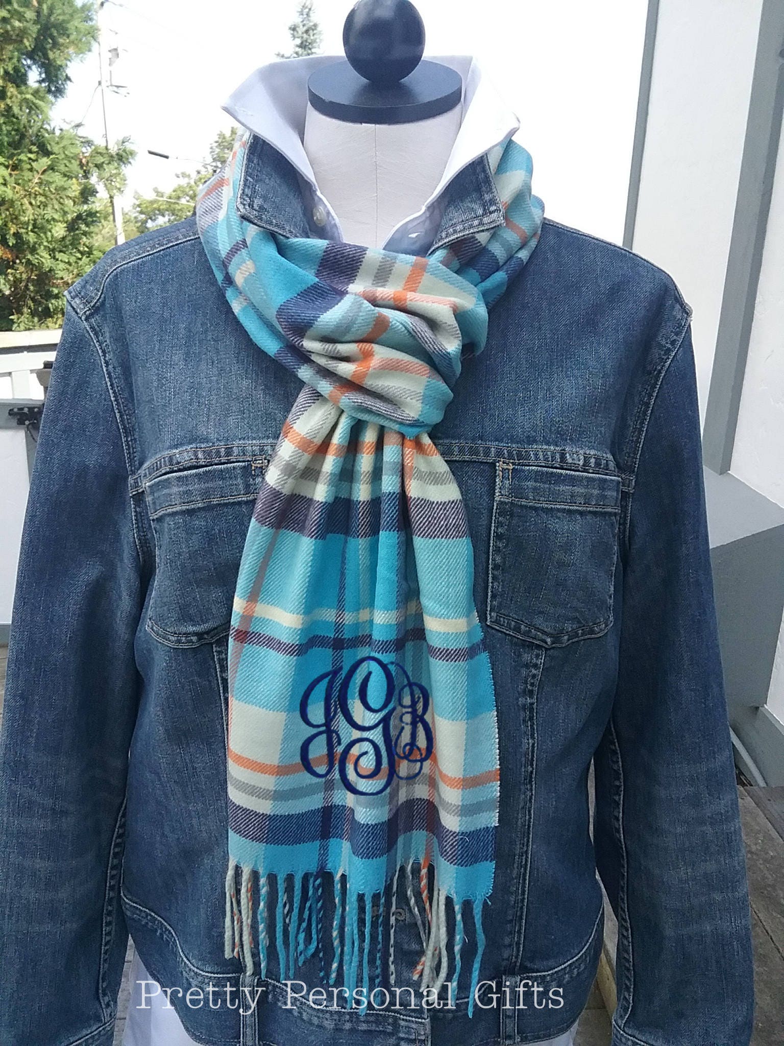 Winter Scarves Monogrammed, Monogram Scarf – Pretty Personal Gifts