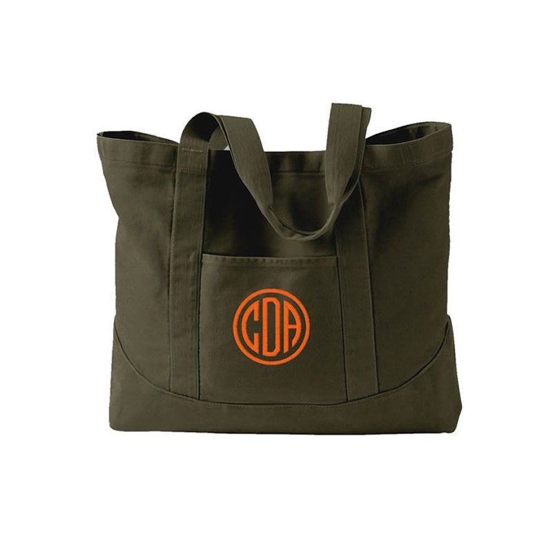Tote Bag Monogram Canvas Tote Bag in 7 colors