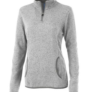 Embroidered Horse Quarter Zip Pullover: Ladies Equestrian Sweater Apparel image 8