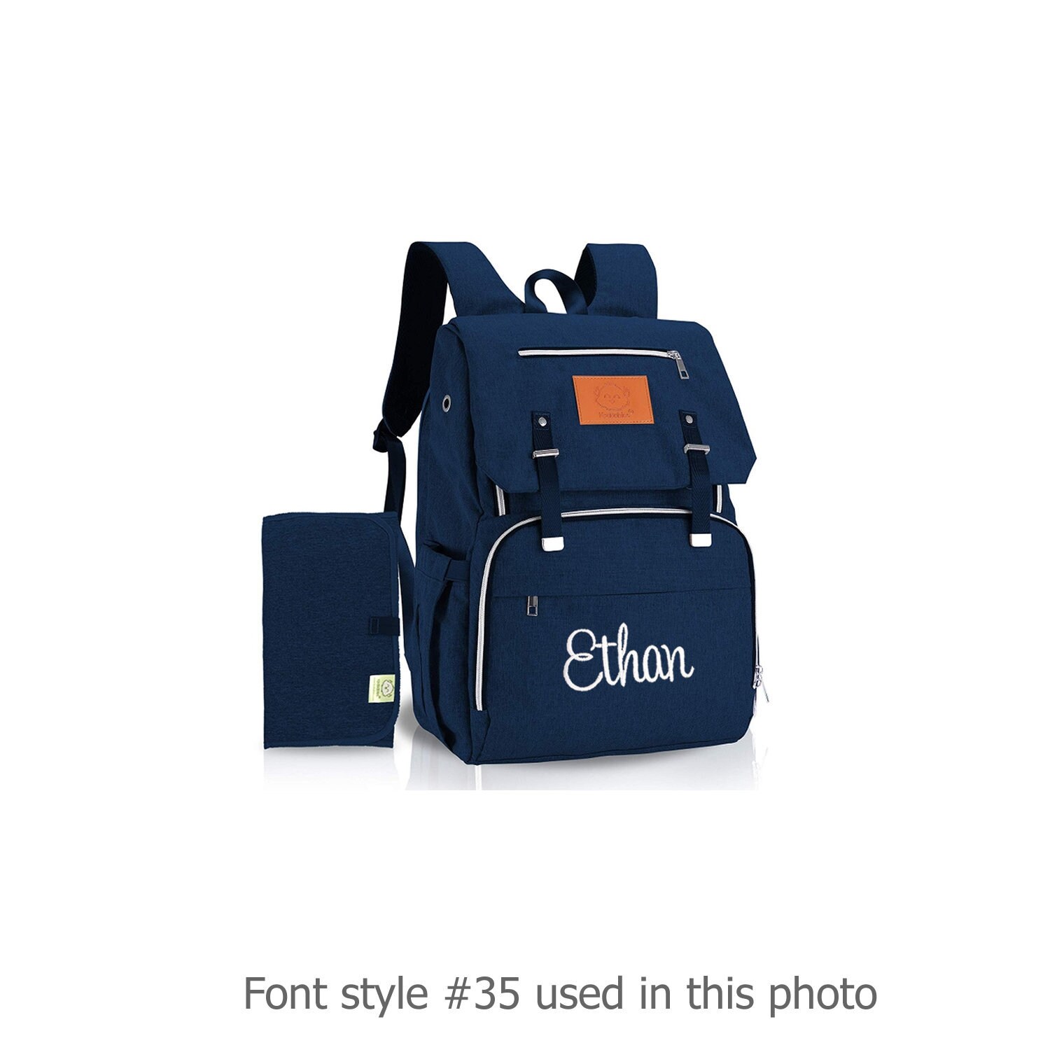 Navy Blue Backpack Diaper Bag  Monogrammed, Diaper bag Backpack with …
