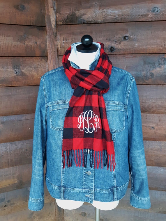 Monogram Scarf Personalized Scarf Name Scarf Winter Scarf 