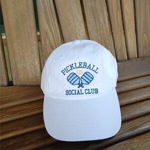 Embroidered Pickleball Hat: Personalized Cotton Twill Dad Cap Pickleball Social Club image 16