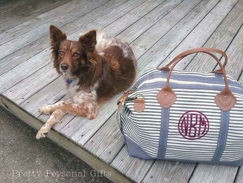 Monogrammed Weekender Bag, custom embroidered duffel bag, large duffel with monogram, weekender bag with embroidered monogram
