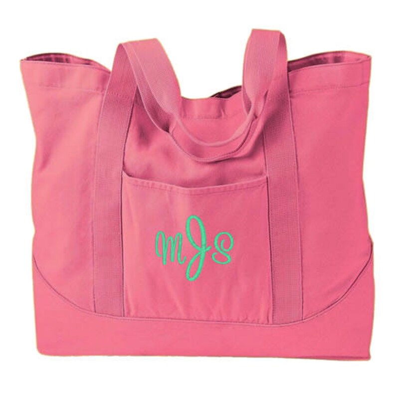 Tote Bag Monogram Canvas Tote Bag in 7 colors