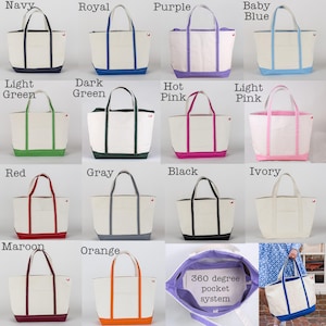 Personalized Embroidered Canvas Tote Bag: Zipper Top Bridal Party Gift bild 6