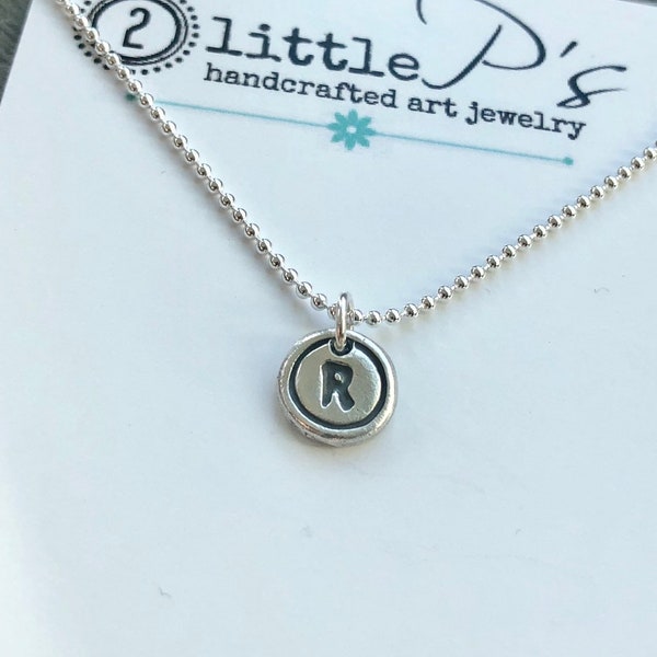 Typewriter Key Letter Personalized Jewelry Minimalist Letter Necklace  Letter Typewriter Charms  Choose YOUR LETTER (ONE)