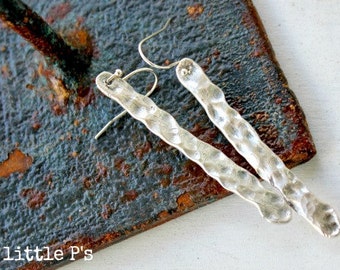 Art Jewelry ~ Handmade Pure Fine Silver Hammered Earrings