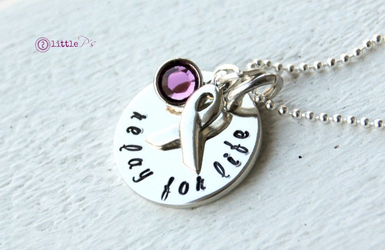 Relay for Life Necklace Cancer Sucks Faith Hope and Love - Etsy