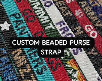 Op maat gemaakte tasriem met kralen, handgemaakte vervangende tasriem, boho crossbodyriem, gepersonaliseerd cadeau voor haar, verstelbare tasriem met kralen als cadeau