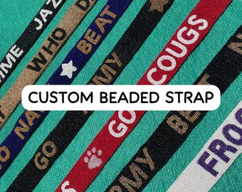 Custom Beaded Purse Strap Handmade Bag Strap Replacement Boho Beaded Crossbody Strap Personalized Bag Accessory Gift for Her Clear Bag Strap