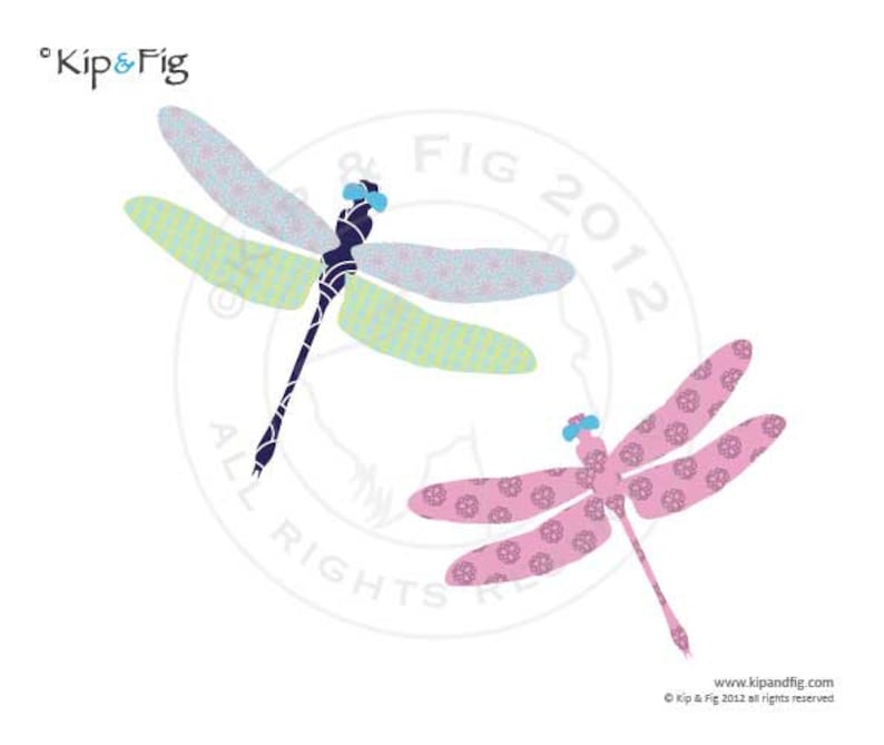 Dragonfly applique template pdf applique pattern image 1