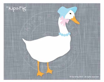 Duck applique template - PDF applique pattern