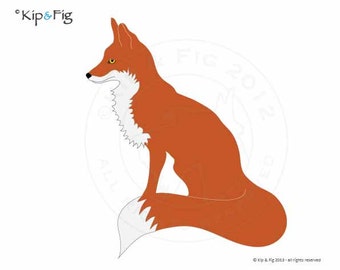 Fox applique template - PDF applique pattern