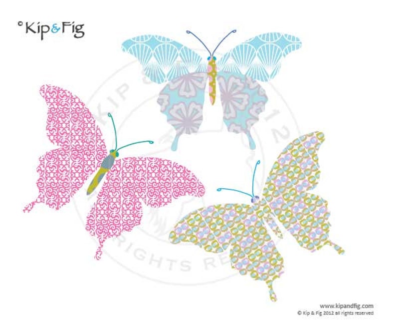 Butterfly applique template pdf applique pattern image 1