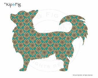 Chihuahua applique template - PDF applique pattern