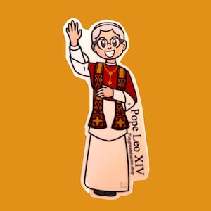 Adesivo Papa Leone XIV