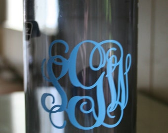 Monogram Decal for your Nalgene, Laptop, Tablet, iPad