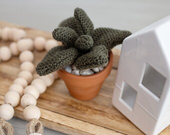 Faux Houseplant, Sweater Houseplant, Fake Succulent, Desk Decor, Forever Green Houseplant, Artificial Plant, Fake Plant, Mini Houseplant