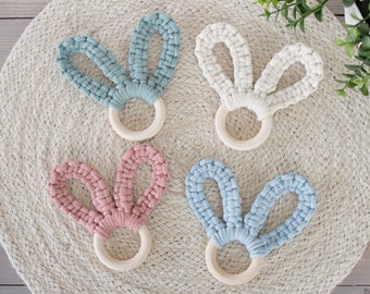 Bunny Napkin Ring, Napkin Ring, Easter Napkin Ring, Macrame Bunny Napkin Ring, Easter Decor, Easter Table Setting, Macrame Bunny, Boho