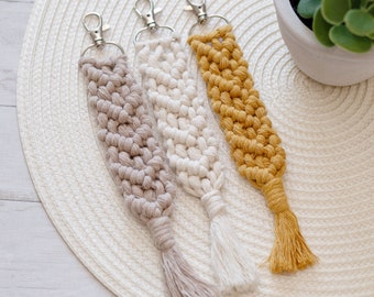 Macrame Keychain, Boho Keychain, Keychain, Macrame Accessories, Boho Macrame, Gifts for Her, Macrame
