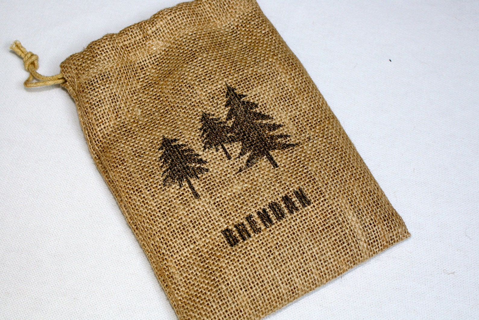 Custom and Personalized Burlap Drawstring Bag Party Favor Etsy